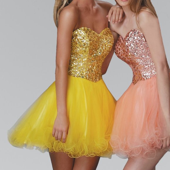 GLS Collective Dresses Yellow Sleeveless Party Short Dress Poshmark